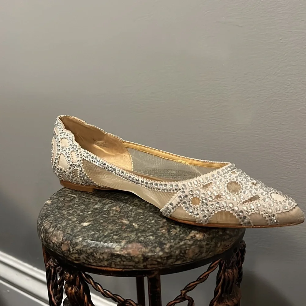 Badgley Mischka “Gigi” wedding shoes, Size 9 - Picture 3 of 8